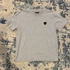 Gray Kids T-Shirt with Black Heart